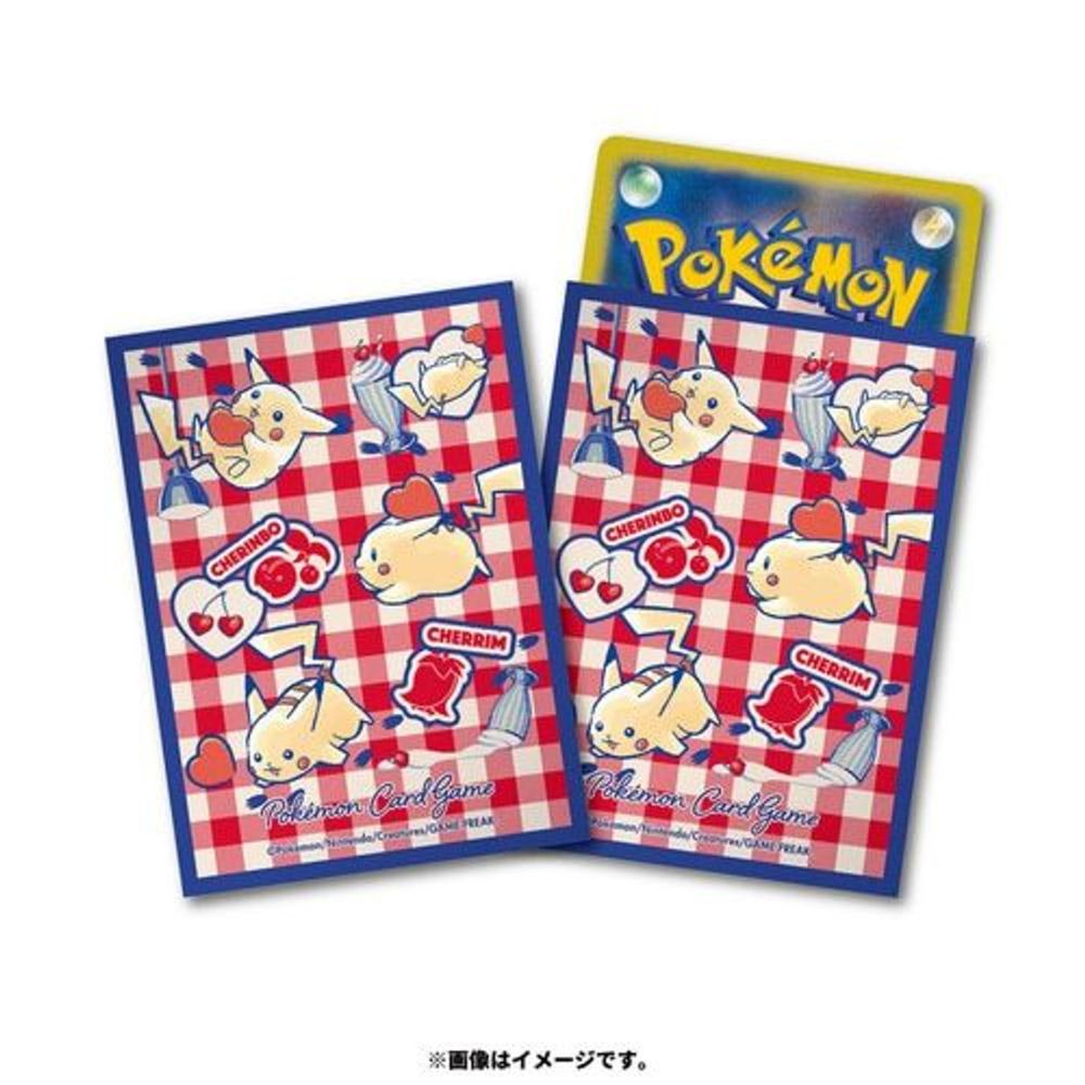 Pikachu and Heart Card Sleeves [Pokemon Center Japan Exclusive] (64-count)