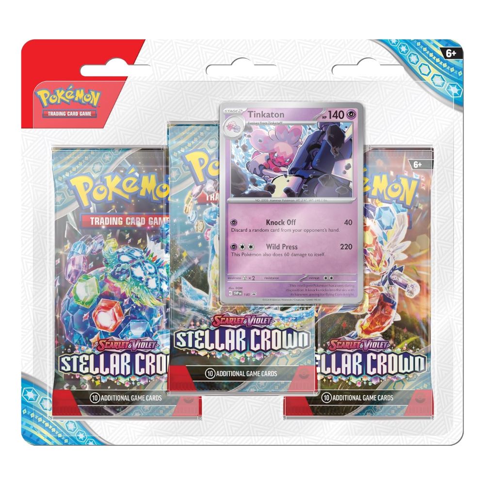 Pokemon Stellar Crown 3pk Blister